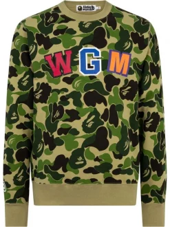 ( Sélection Access ) A BATHING APE® GREEN/CAMO Pull à Motif ABC Shark Homme