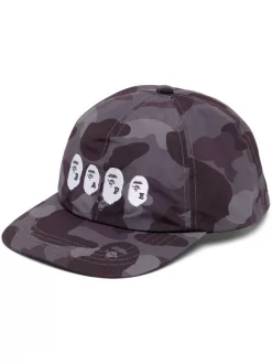 A BATHING APE® Casquette à Logo Brodé Burgundy