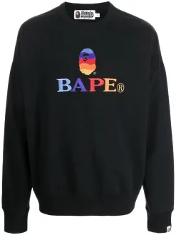 A BATHING APE® BLACK Sweat à Logo Imprimé Homme