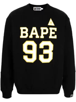 A BATHING APE® BLACK Sweat à Logo 93 Imprimé Homme