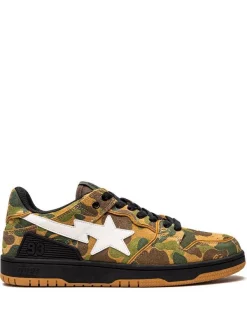 ( Nouvelle Collection ) A BATHING APE® MULTI/BROWN Baskets Bape Sk8 Sta Homme
