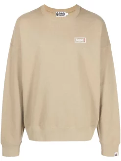 A BATHING APE® BEIGE Sweat à Imprimé Graphique Femme