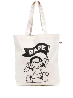 A BATHING APE® Sac Cabas à Imprimé Baby Milo IVORY