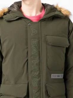 A BATHING APE® Veste à Capuche Bordée De Fourrure Artificielle OLIVEDRAB -A BATHING APE Soldes 2024 18333603 39504349 600
