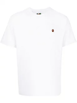 ( Nouvelle Collection ) A BATHING APE® Logo-patch Cotton T-Shirt Homme