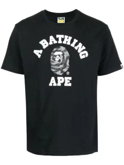 Gazebo Parts Direct Sales Store 23 ( Nouvelle Collection ) A BATHING APE® BLACKXBLACK Camo College Print T-shirt Homme